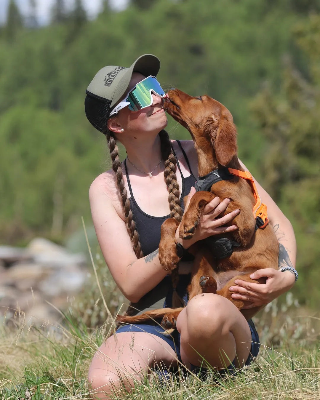 Arnés Ramble negro/naranja Non-stop dogwear
